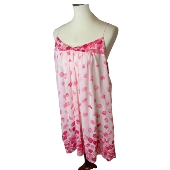 Oscar De Larenta sheer nightie in beautiful pink & white silk - Picture 5 of 13